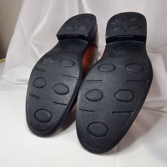 Joseph Abboud Mens 9.5 D Oliver Loafers Brown Leather Slip-On Dress Shoes - Picture 12 of 15